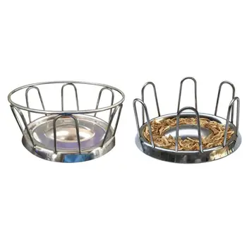 

304 Stainless Steel Diameter Round Railing Shape Turtle Bowl Stainless Steel Turtle Food Dish Food-grade Reptile Feeder