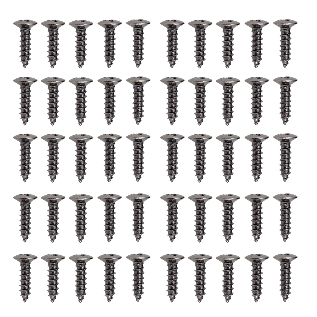 50 Pack Guitar Bass Pickguard Screws for  ST Squier SQ Guitar Parts