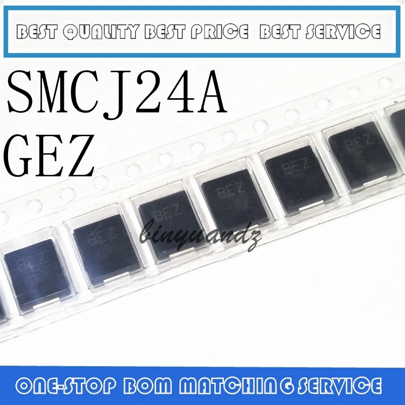 

10PCS SMCJ100A GGZ SMCJ5.0A GDE SMCJ48A GFX SMCJ24A GEZ SMCJ58CA GGG SMCJ24CA BEZ DO-214AB Transient Suppression Diode