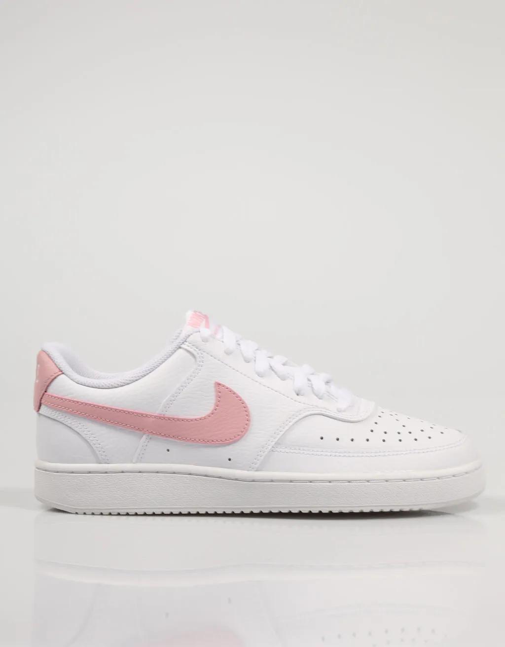 NIKE ZAPATILLAS COURT VISION LOW WHITE/ROSA CD5434 Blanco Polipiel Mujer – White SNEAKERS Woman 76872