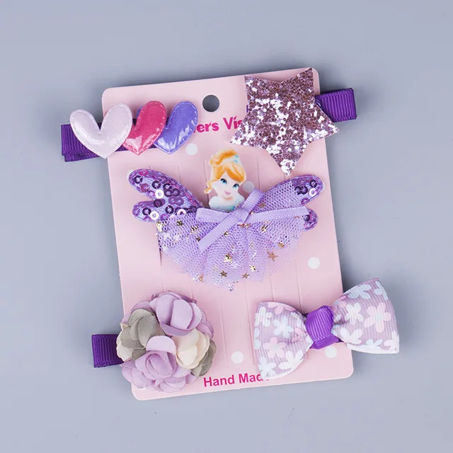 5pcs Set Flower Bowknot Hairpins Baby Stars Hairclips Cartoon Hair Clips Kids Girls Handmade Barrettes Bebe Hair Accessories Hair Accessories Aliexpress