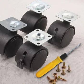 

4pcs Swivel furniture caster wheels Mute For Office Computer Chair Coffee Table trolleys Cabinet Rolling Cart Wheel