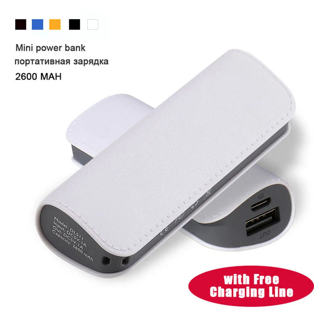 

Mini Colorful Feather Shape Power Bank 2600mAh Portable USB External Battery Charger Powerbank For iPhone Xiaomi Samsung