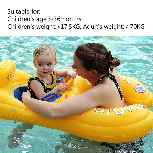 Hordozható Baba Medence Úszó Nyakgyűrű Napfényben Anya Gyermekek Úszás Kör Felfújható Biztonsági Gyűrű Ülés - Image 3
