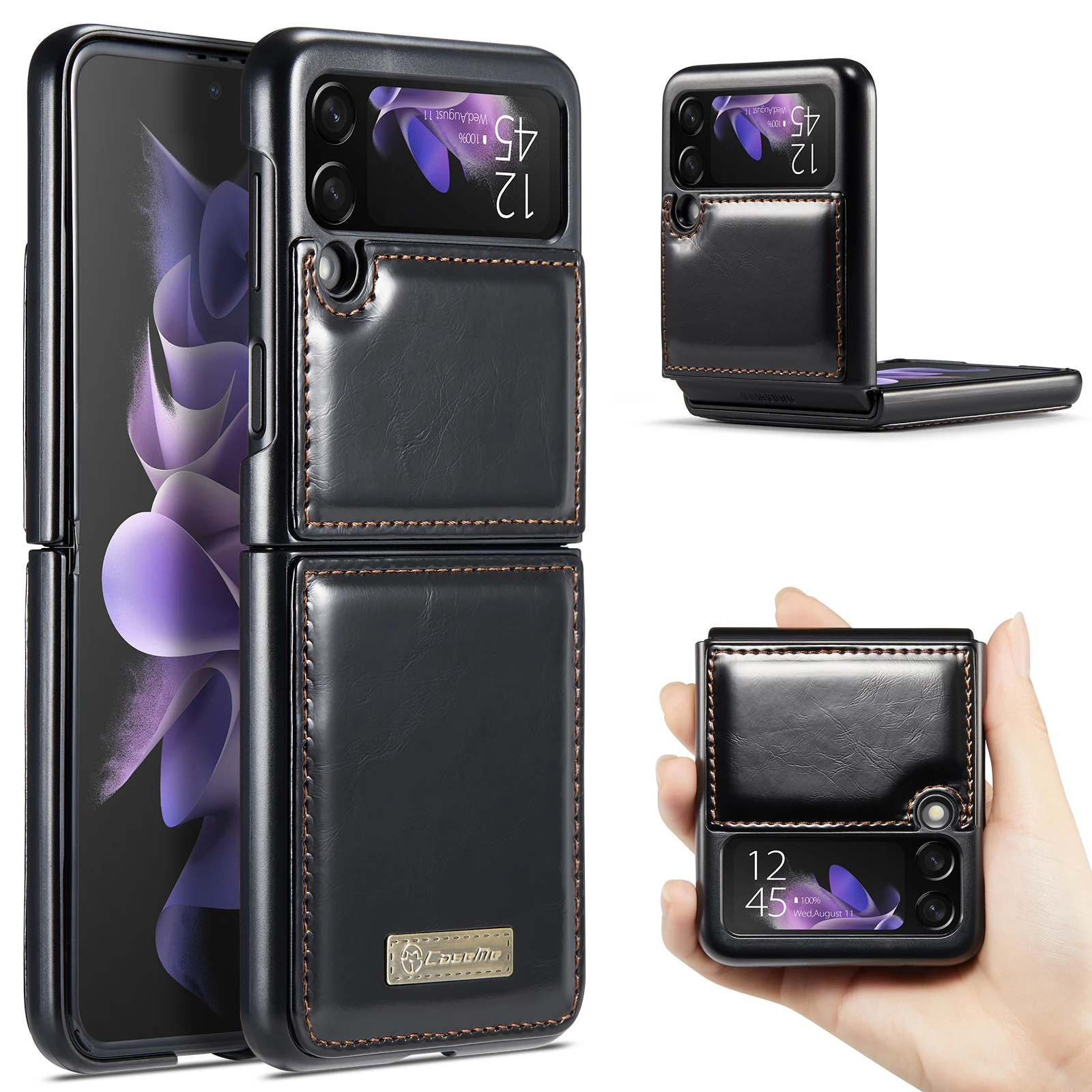 Z Flip 3 5g Case For Samsung Galaxy Z Flip Phone Cover Classic Premium Protection Shell On For