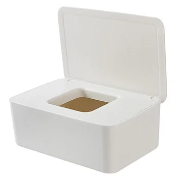 

Dustproof Tissue Storage Box Case Wet Wipes Dispenser Holder with Lid for Home Office Desk 66CY