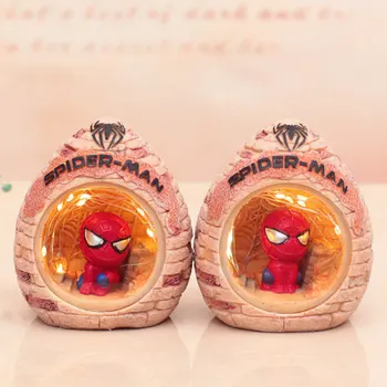 

Cartoon Night Light LED Avengers Spider Man Figures Resin Night Lamp for Kids Bedroom Copper Wire LED Decorative Lamp Xmas Gift