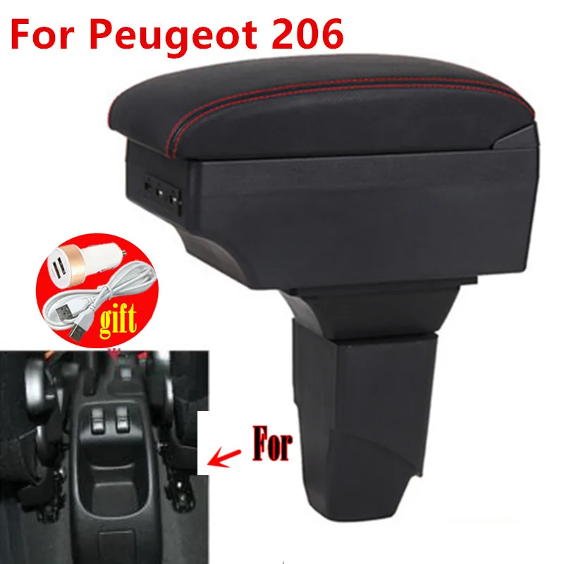 Peugeot 206 Icin Kol Dayama Ic Parcalari 2017 Araba Kol Dayama Kutusu Guclendirme Cekmeceli Saklama Dolabi Kutusu Araba Aksesuarlari Ic Usb Led Armrests Aliexpress
