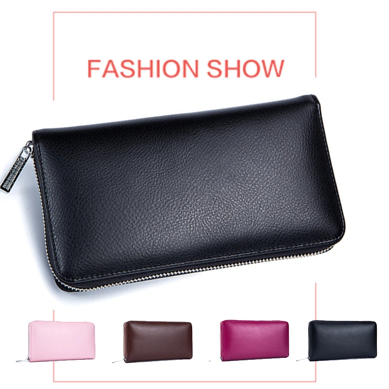 

Durable Leather Wallet Men'S Fashion Credit Card Bags 32 Cards Antimagnetic 4 Colors Purses Bifoldpurse Mens Wallet