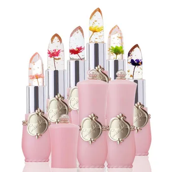 

maquillajes para mujer Beauty Bright Flower Crystal Jelly Lipstick Magic Temperature Change Color Lip Transparent Long Lasting