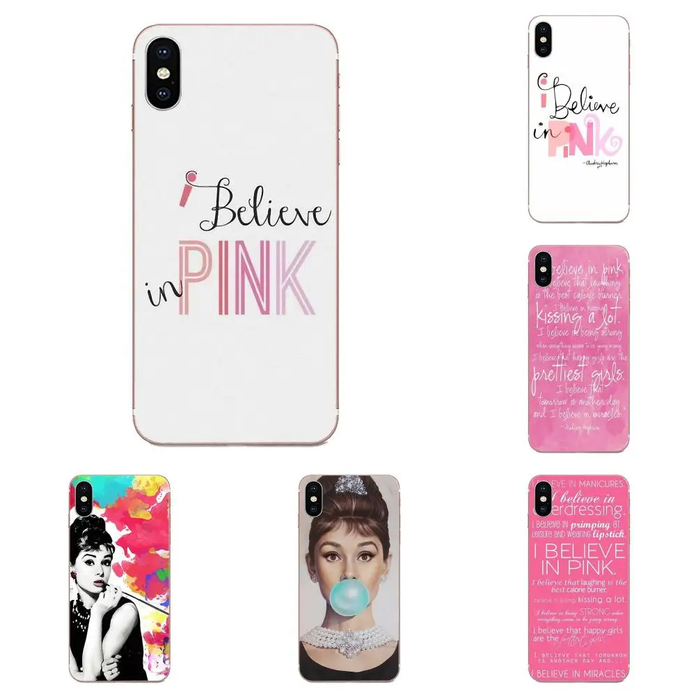 Phone Cases For Huawei Honor Mate 7 7A 8 9 10 20 V8 V9 V10 G Lite Play Mini Pro P Smart Audrey Hepburn I Believe In Pink | Мобильные