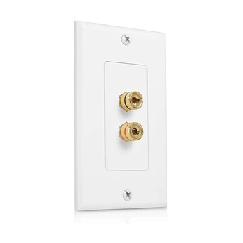 

2 Posts Speaker Wall Plate Home Theater Wall Plate o Panel for 1 Speakers