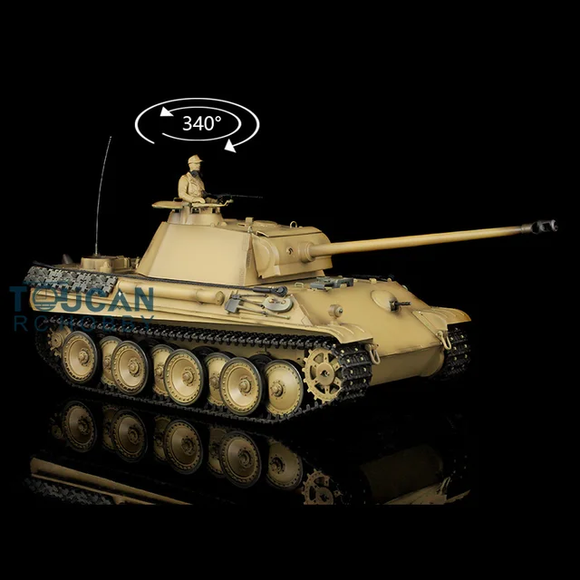 Heng Long 2.4G 1/16 Scale 7.0 Plastic German Panther G RTR RC Tank Model 3879 TH17485 4