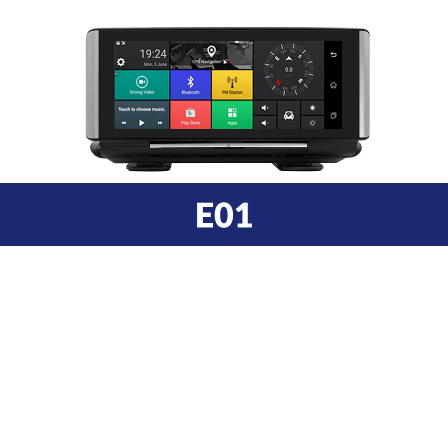 E-ACE Автомобильный видеорегистратор 4G gps навигатор Android 7,0 дюймов регистратор FHD 1080P видео регистратор Wifi Bluetooth ADAS авто видеорегистратор - Название цвета: E01
