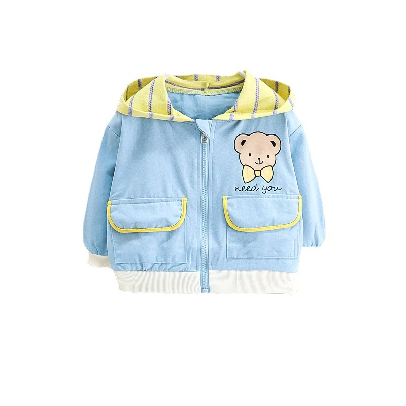 

New Spring Autumn Children Cartoon Clothes Kids Boys Girls Hooded Jacket Baby Toddler Cotton Clothing Infants Casual Sportsuits