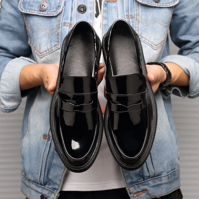 

Autumn New Style Korean-style Social Small Leather Shoes Men's Retro Harajuku Versatile Mirror Students Shoes Fashion
