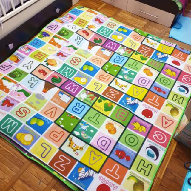 Double Sided Baby Play Mat Dinosaur Printed Toys for Children Carpet Soft Floor Kids Crawling Mat Rugs Baby Game Gym Activity 2