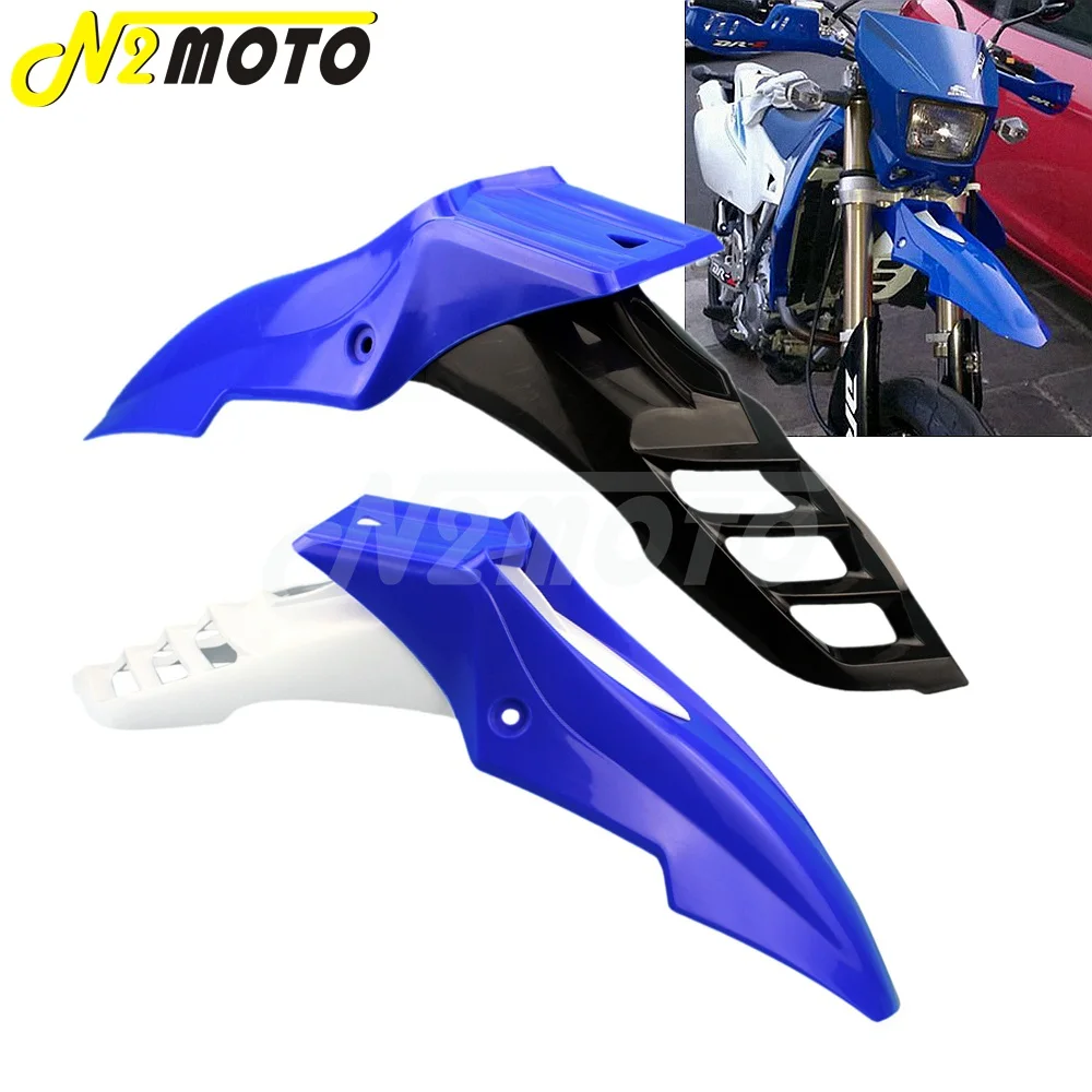 ABS Plastic Motocross Dirt Bike Front Fender Universal Super Moto EVO for DT 125X 125RE XT 125 X 125R TT-R Blue Mudguard Cover