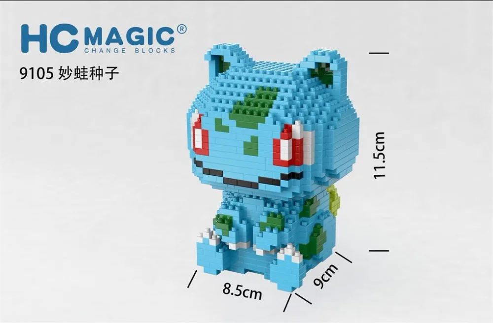HC Волшебная пластиковая мультяшная Строительная игрушка Charmander модель Snorlax данные аукциона eevee детские игрушки прекрасные подарки для девочек на Рождество