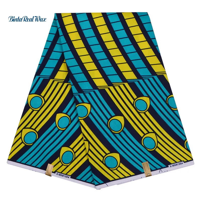 

High Quality dutch Wax African Fabric 6 yards Polyester Fabric African Wax Prints Patchwork Sewing Fabric FP6115