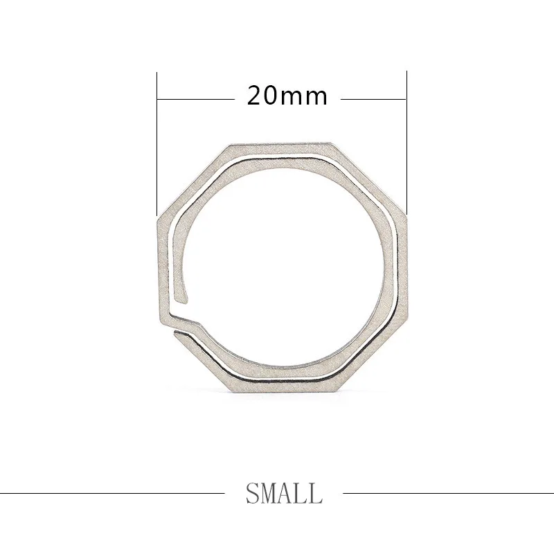 Настоящее чистое кольцо для ключей из титанового сплава, супер легкая подвесная Пряжка, брелки для ключей, инструмент для ключей из титана Quickdraw, Открытый брелок - Цвет: keyring 1