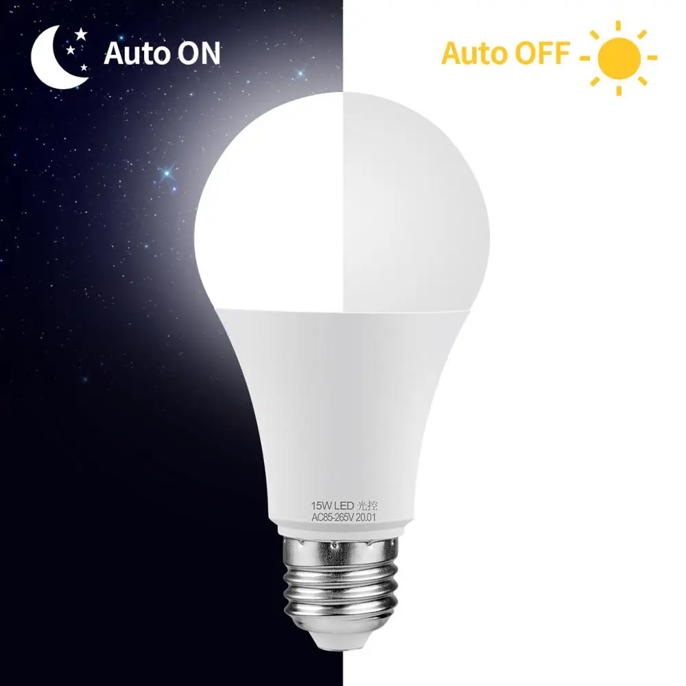 Lámpara LED de luz nocturna con sensor inteligente Atardecer al amanecer Blanco 
