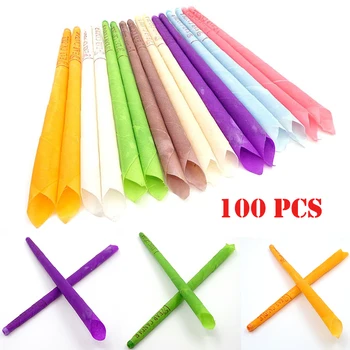

100Pcs Ear Candles Ear Wax Removal Cleaning Candles Indiana Therapy Natural Beewax Hollow Coning Ear Candles Ear Care Tools