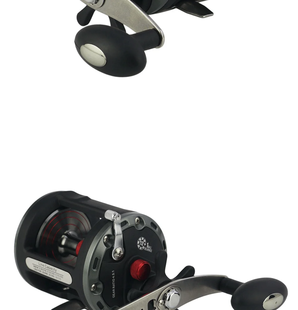 12+1 BB High Speed Cast Drum wheel Fishing Reel Lure Tackle Trolling Boat Saltwater Right Hands Round Reel bait casting JCB
