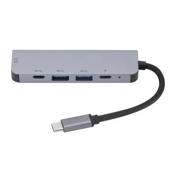 

Aluminum Alloy Type-C Hub Docking Station Typec To Hdmi Hub Pd Converter 5 In 1 Hub 4K High Defintion