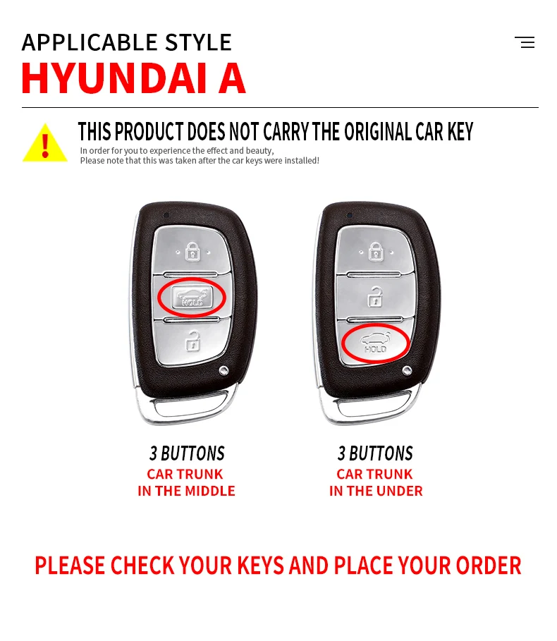 Custodia per chiave auto in lega di zinco per HYUNDAI TUCSON IX35 SOLARIS I25 I30 MISTRA ACCENT Car KEY Bag Smart Key Car Styling portachiavi - H13fa556e05fa4959ba2352e292052e5aA