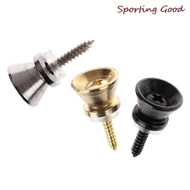 2pcs/Set Non-slip Guitar Strap Lock Guitar Belts Buckle Button Thread For Electric Bass Guitar Strap Parts Accessories