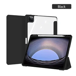 Premium Transparent PU Silicone Case for iPad - 2021 Mini & Air Edition (Black)