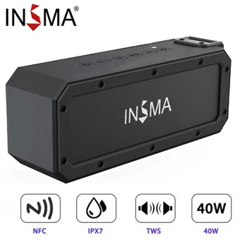 

INSMA S400 PLUS 40W bluetooth Speaker NFC Portable Speakers IPX7 Waterproof Subwoofer Outdoor TWS Boombox Wireless Loudspeakers