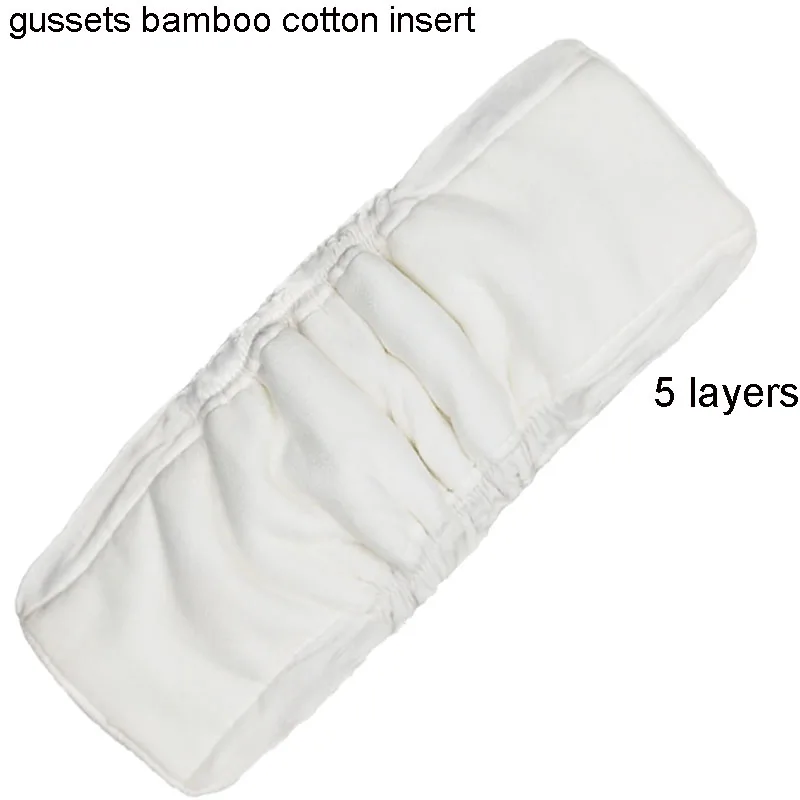 gusset bamboo cotton Многоразовые угольно-Бамбуковые Вставки Детские Тканевые пеленки коврик бамбуковый хлопковый подгузник вставки пеленальные вкладыши угольный вкладыш - Цвет: gusset bamboo cotton