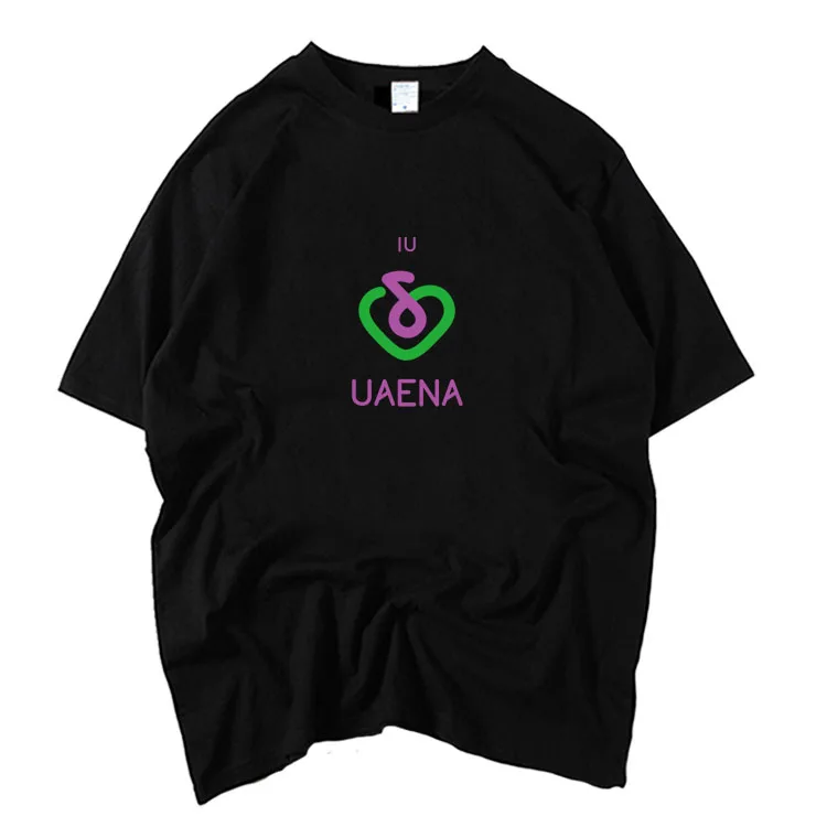Kpop iu concert same uaena same Футболка с принтом фанатов, поддерживающая унисекс футболка с круглым вырезом и короткими рукавами на лето