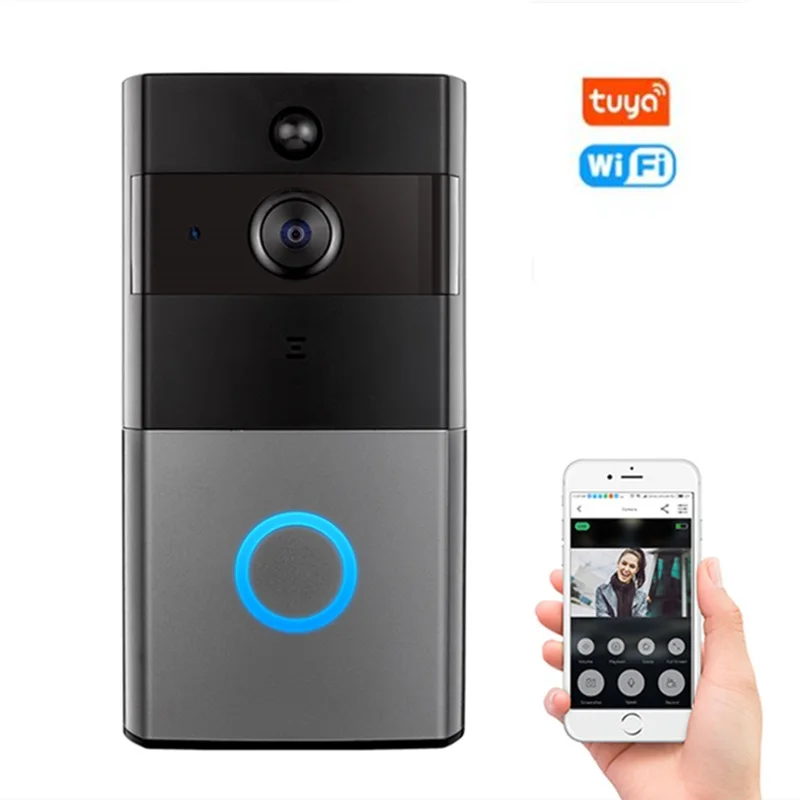 1080P Wi Fi видео дверной звонок Tuya Smart Камера двухсторонний домофон с обнаружения