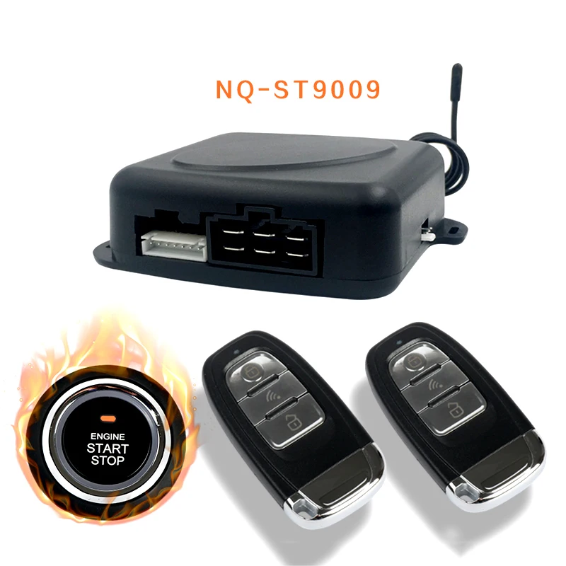  Balight One Way Car Alarm System with Engine Start LCD Remote Control Key Fob Case For B9 with sili