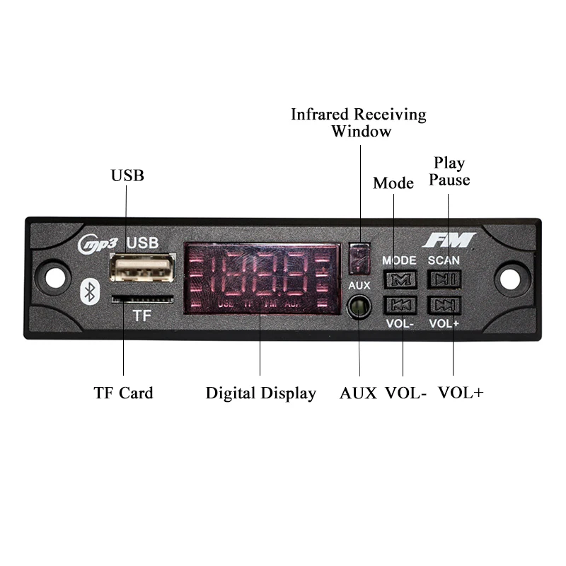 MP3 WMA беспроводной Bluetooth декодер доска USB TF FM Радио MP3 плеер Музыкальный модуль автомобильный аудио 5 в 12 В с пультом дистанционного управления