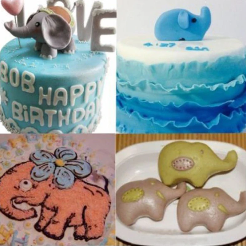 

Elephant Shape Stainless Steel Cookie Cutter Cake Bake Mould Kitchen Baking Tool