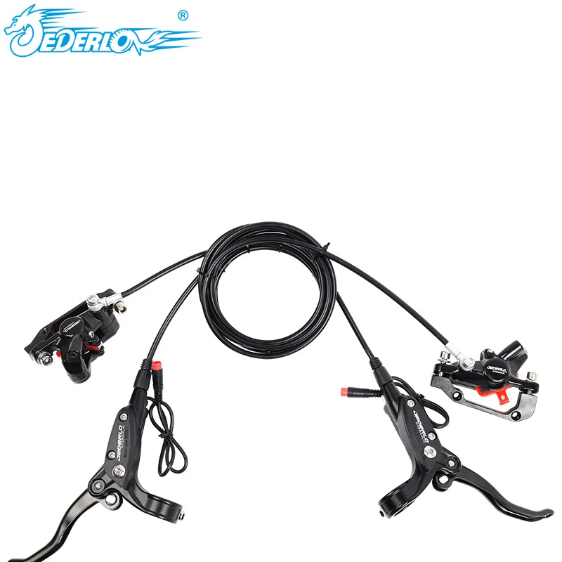 E-Bike MTB Hydraulic Disc brake Set Aluminum Alloy Electric bike scooter Power Control Shifter cut power off Bicycle Brakes | Спорт и