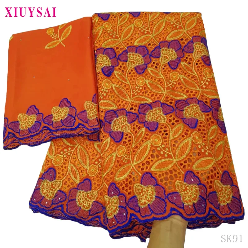 XIUYSAI швейцарская вуаль кружева tissu broderie africain suisse сухое кружево нигерийские кружевные ткани ткань из Дубая 5 ярдов