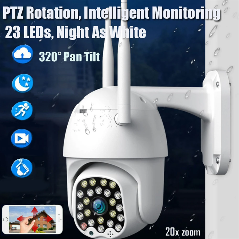 HD WiFi PTZ IP Camera Outdoor Security Camera Wireless IP 23LEDS CCTV Security Speed Dome Camera Ni