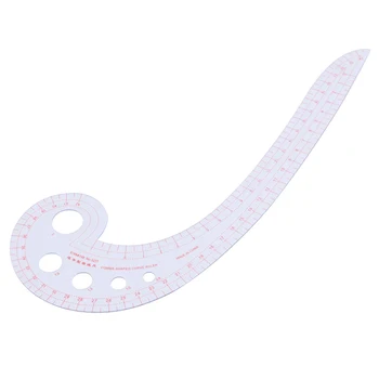 

2020 New Sewing Ruler Comma Shaped French Curve Plastic Tailor Drawing Craft Tool DIY