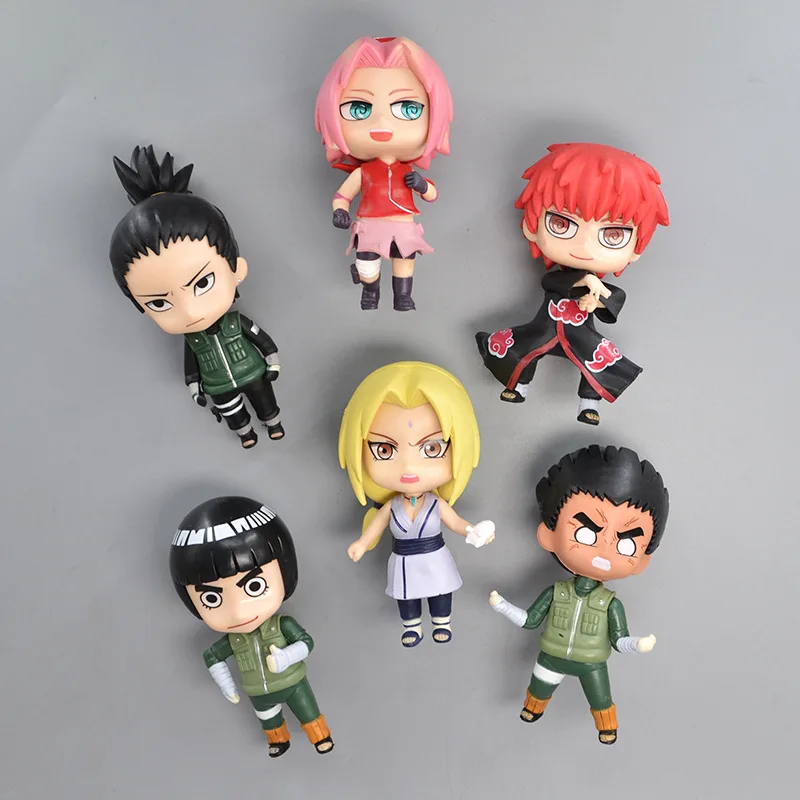 

HOT 6PCS Sakura Xiaoli Naruto Fridge Magnets Tsunade Jiraiya Naruto 3D Stickers Room Magnetic Home Decor DIY Wall Decoration
