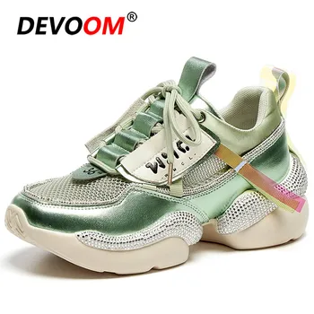 

2020 Outdoor Running Shoes For Women Summer Triple s Platform Shoes Leather Chunky Sneakers Women Gym Jogging Sport Shoes Woman
