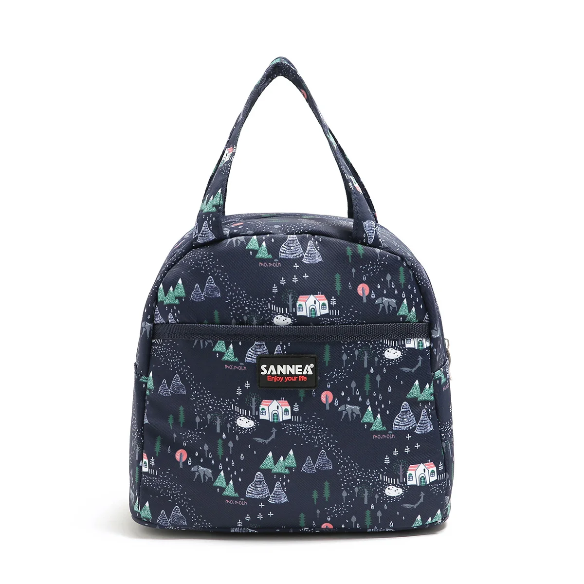 

Multi-color Outdoor Casual Lunch Box Container Floral Printed Fresh-keeping Tote Lunch Case Waterproof Insulation Portable Bag