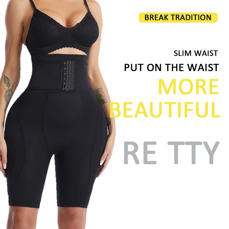 Women Hip Pads High Waist Trainer Shapewear with Hook Body Shaper Fake Ass Butt Lifter Enhancer Thigh Trimmer Control Panties