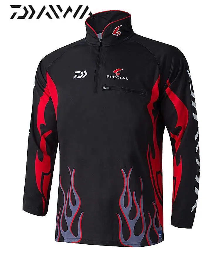 Daiwa одежда для рыбалки Camisa Pesca UV UPF> 50 Breathale солнцезащитный крем Быстросохнущий анти-УФ уличная спортивная одежда Рубашки с длинным рукавом