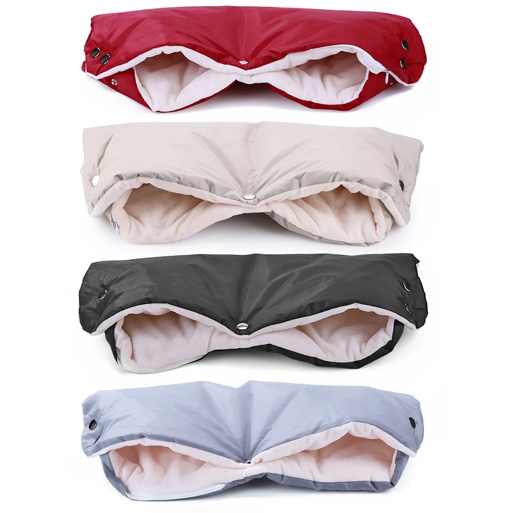 Winter Thick Warm Stroller Gloves Pushchair Hand Muff Waterproof Pram Accessory Mitten Mom Baby Buggy Clutch Cart Hand Gloves baby stroller accessories online	