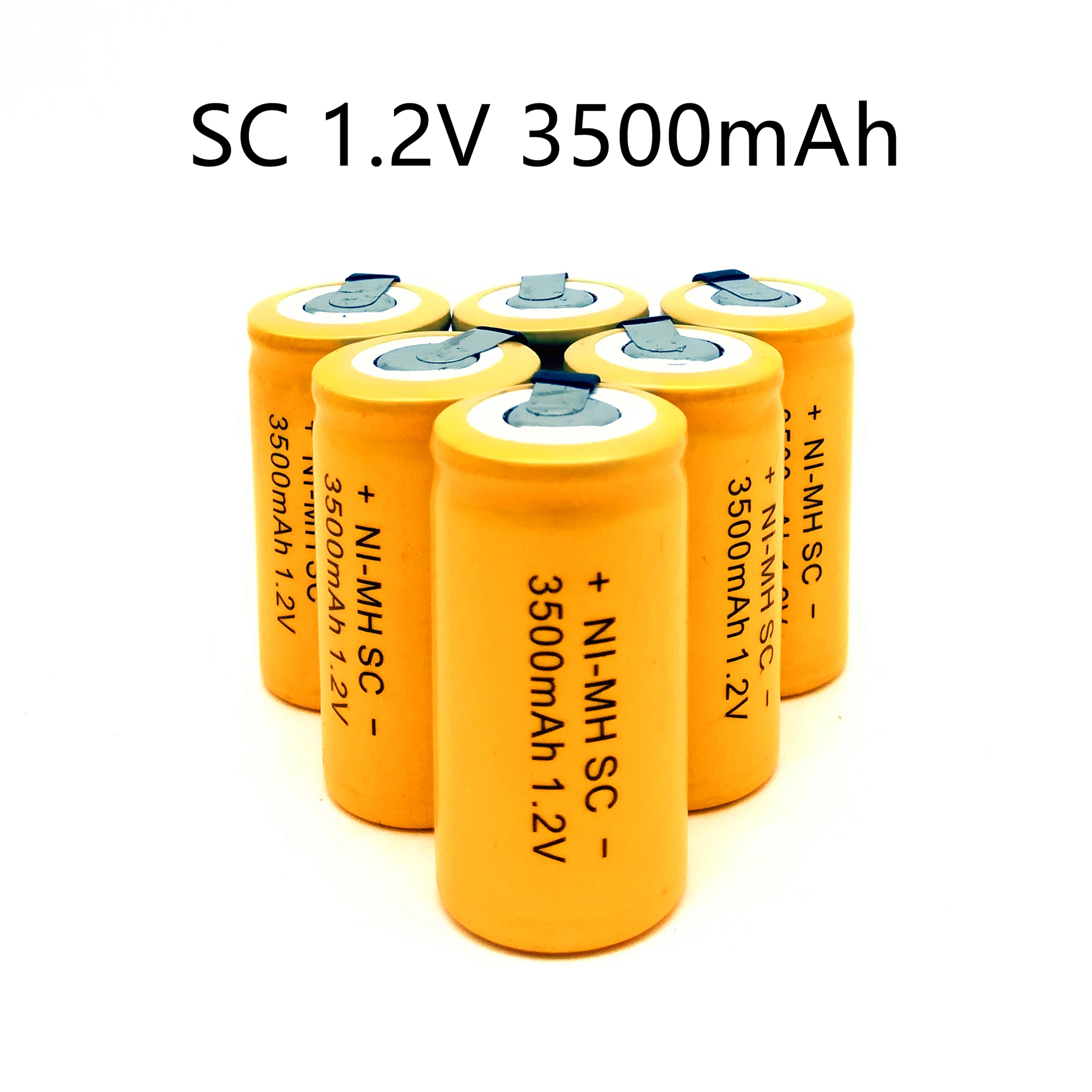15 Pcs High Quality SC NI-MH Rechargeable Battery 1.2V 3500mAh With Tab For LED Power Electric Drill | Электроника